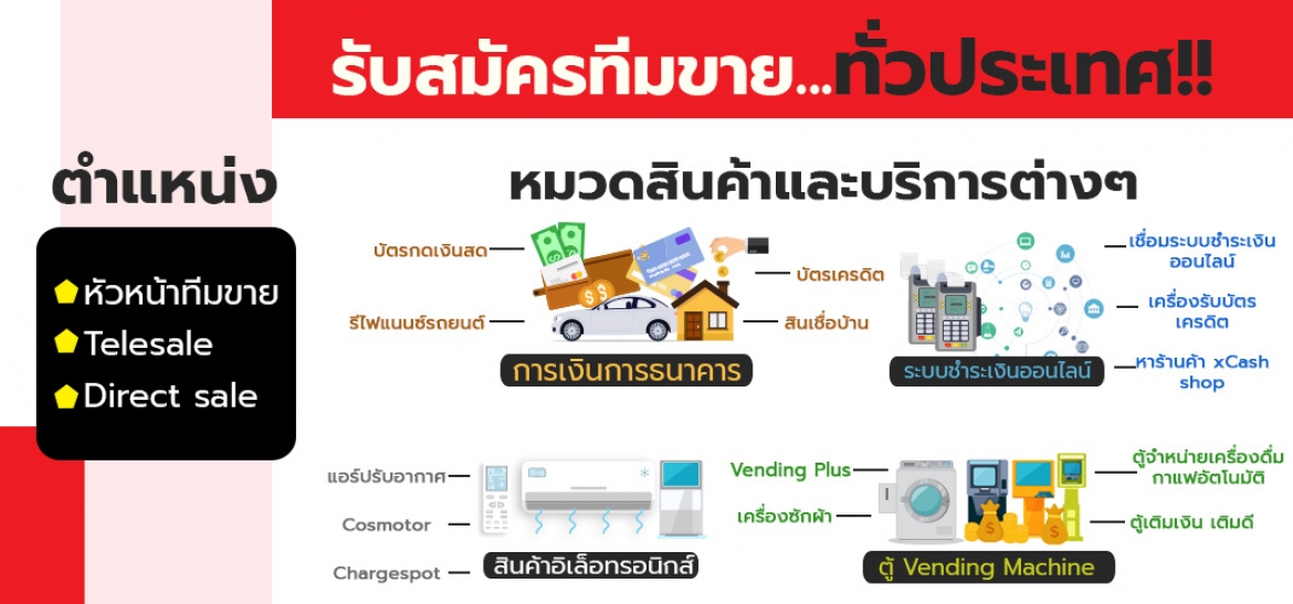 Credit Easy รับสมัครทีมงานขาย แนะนำผลิตภัณฑ์ บัตรเครดิต สินเชื่อบุคคล บัตรกดเงินสด